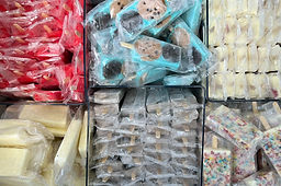 Variety of delicious frozen paleta flavors